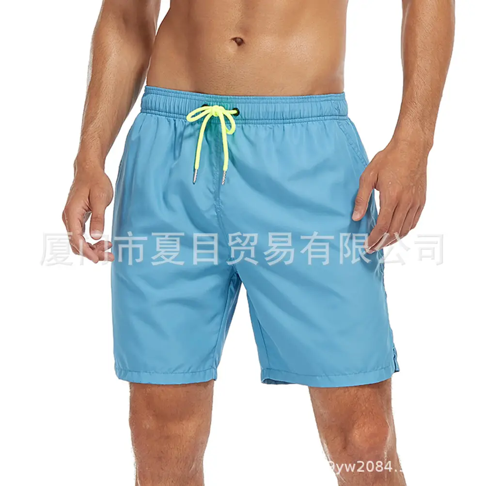 Men Blue Beach Shorts Large Quick-Drying Waterproof