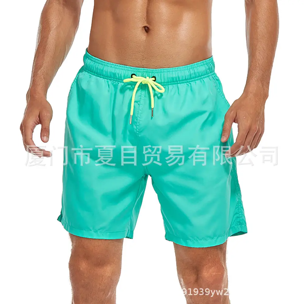 Men Blue Beach Shorts Large Quick-Drying Waterproof