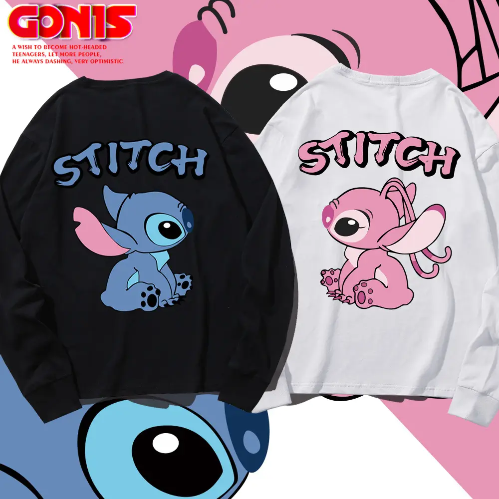 Men's Women's Stitch Graphic Sweatshirt Yellow Spring Autumn - Image 19