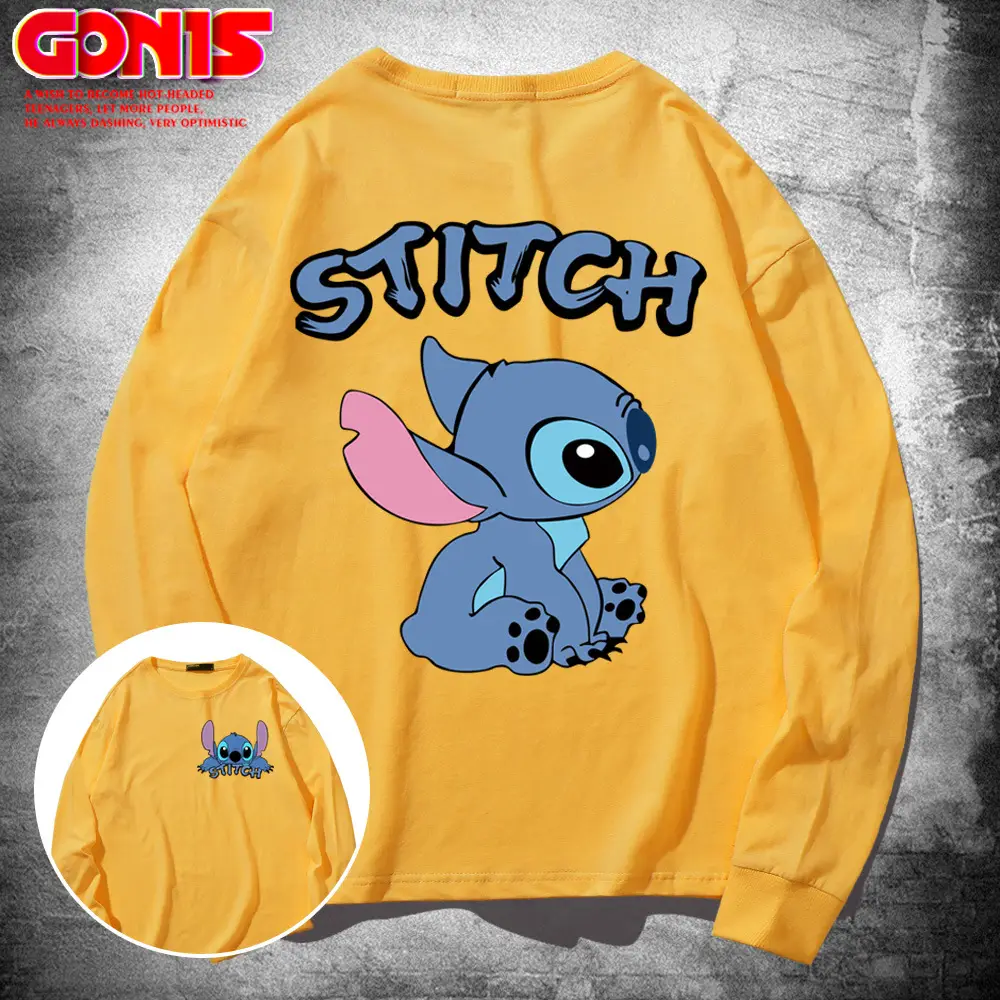Men's Women's Stitch Graphic Sweatshirt Yellow Spring Autumn - Image 20