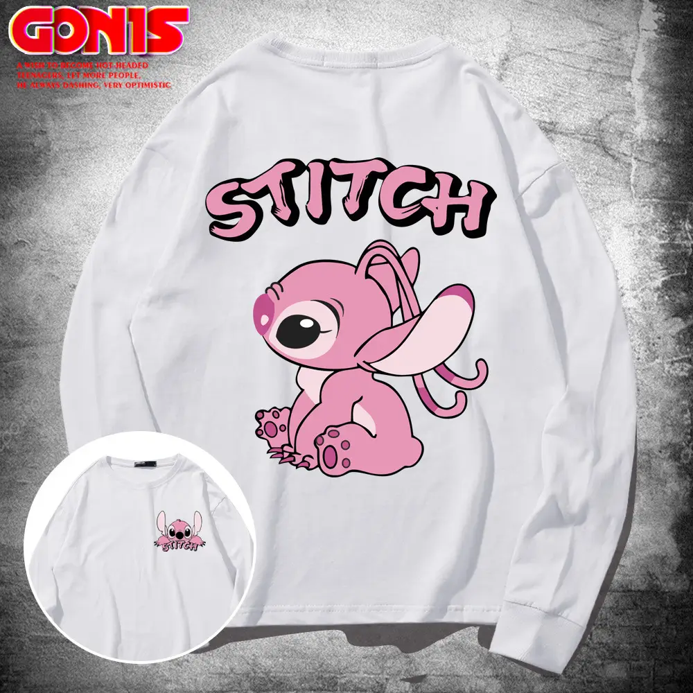 Men's Women's Stitch Graphic Sweatshirt Yellow Spring Autumn - Image 11