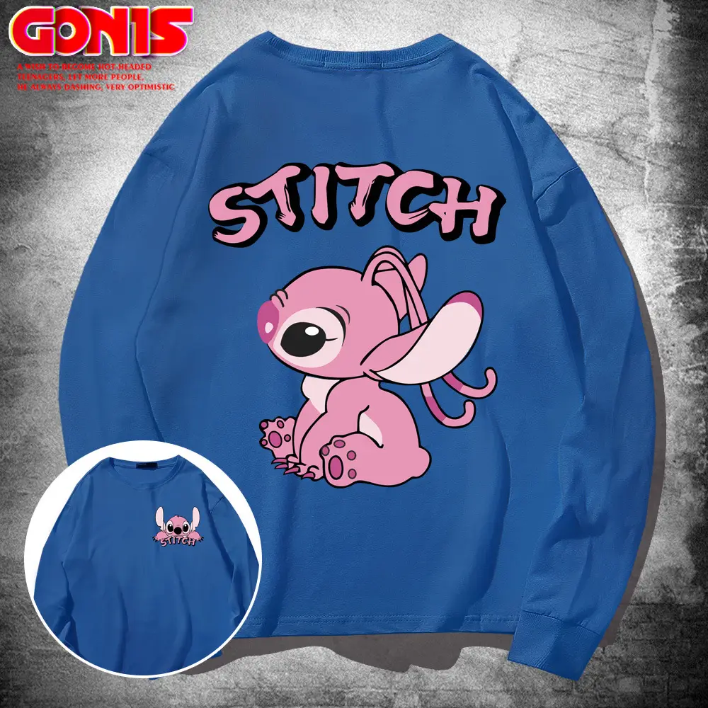 Men's Women's Stitch Graphic Sweatshirt Yellow Spring Autumn - Image 14