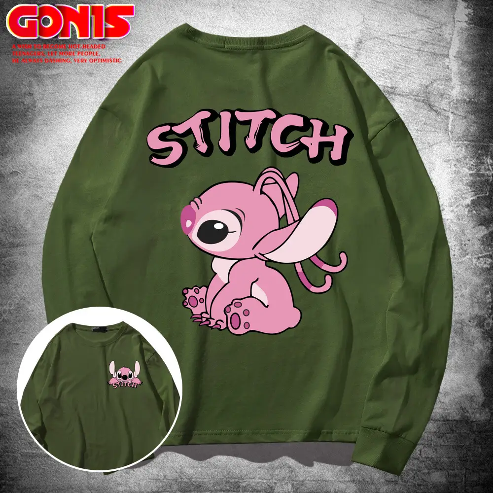 Men's Women's Stitch Graphic Sweatshirt Yellow Spring Autumn - Image 15
