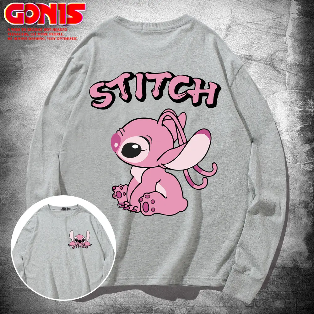 Men's Women's Stitch Graphic Sweatshirt Yellow Spring Autumn - Image 16