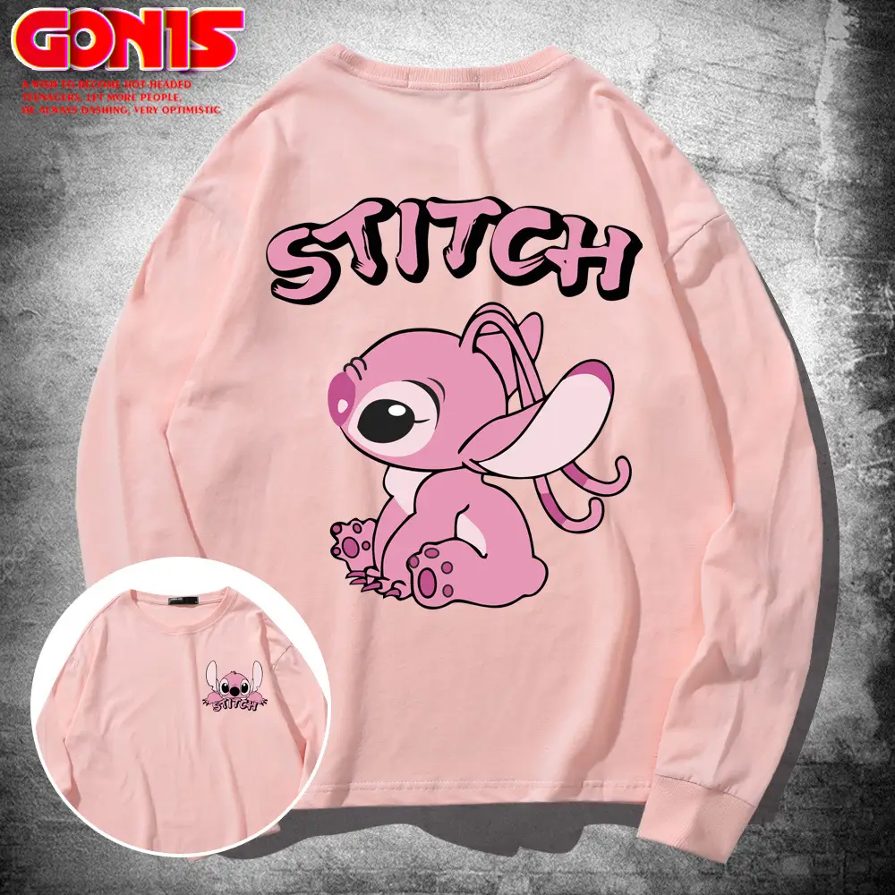 Men's Women's Stitch Graphic Sweatshirt Yellow Spring Autumn - Image 17