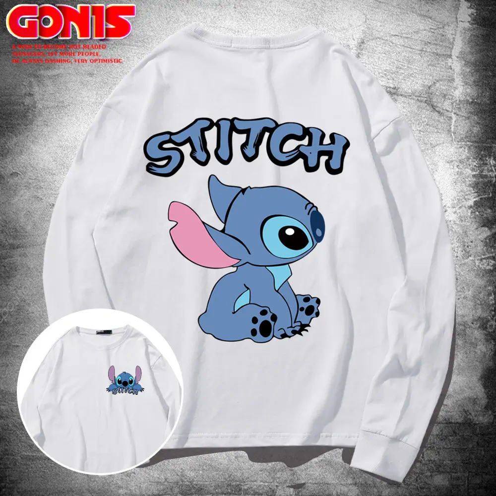 Men's Women's Stitch Graphic Sweatshirt Yellow Spring Autumn - Image 2