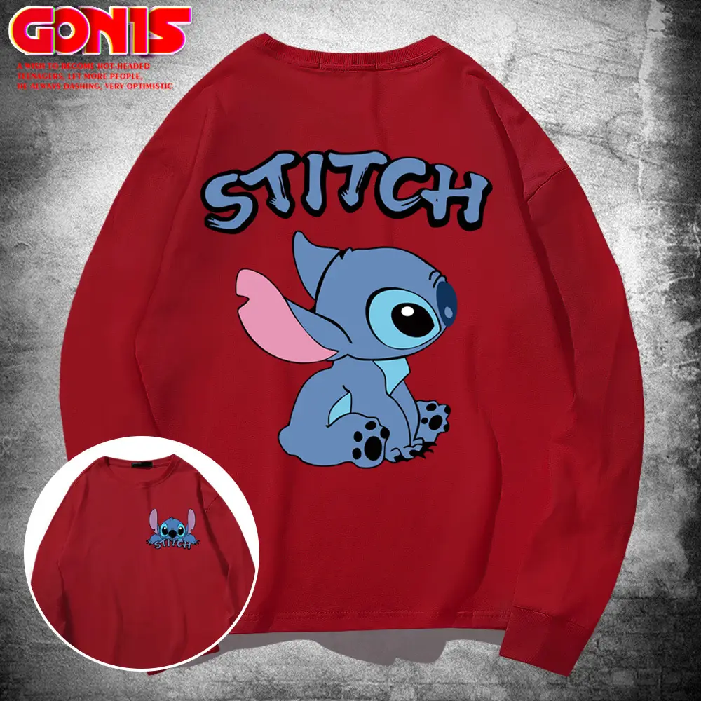 Men's Women's Stitch Graphic Sweatshirt Yellow Spring Autumn - Image 4