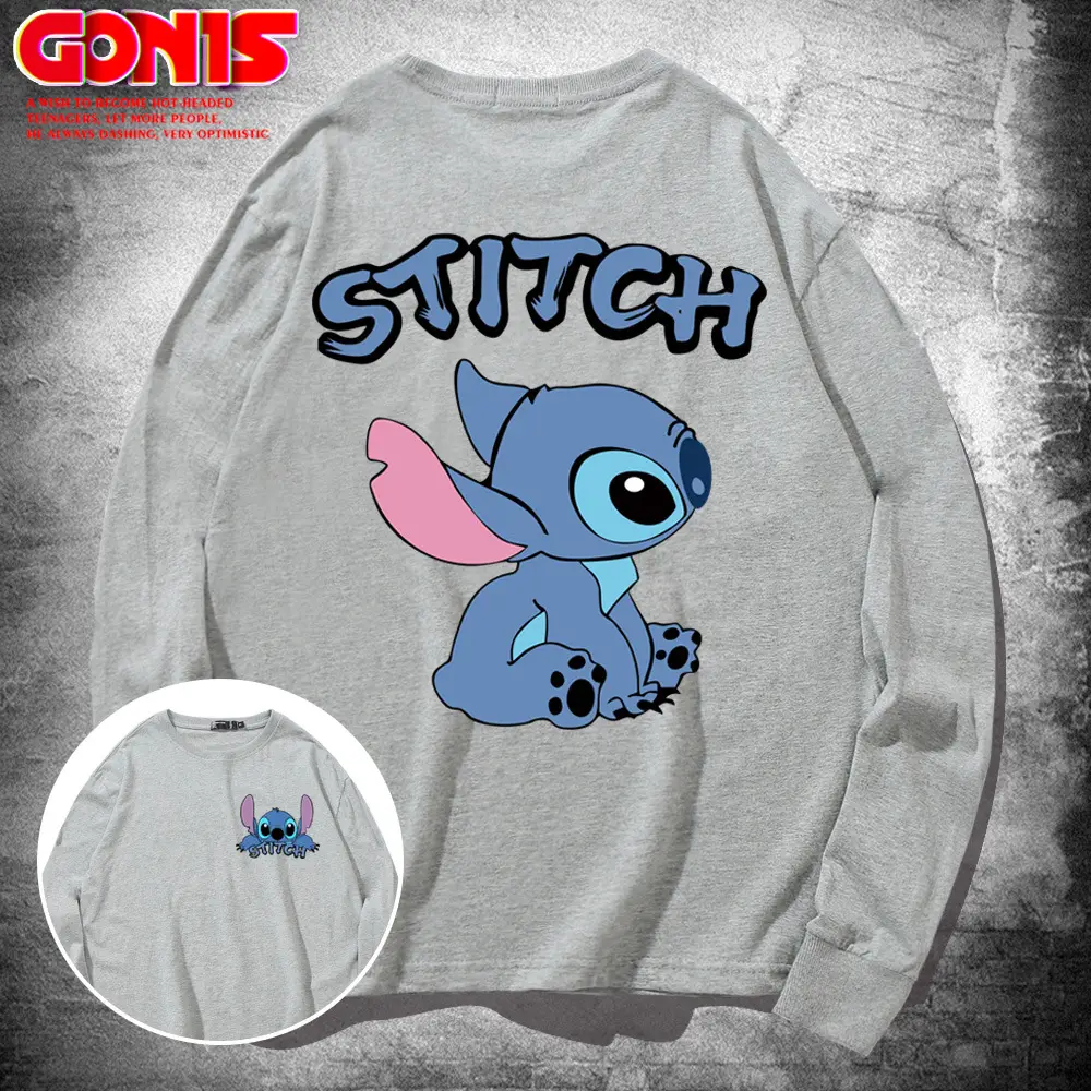 Men's Women's Stitch Graphic Sweatshirt Yellow Spring Autumn - Image 7