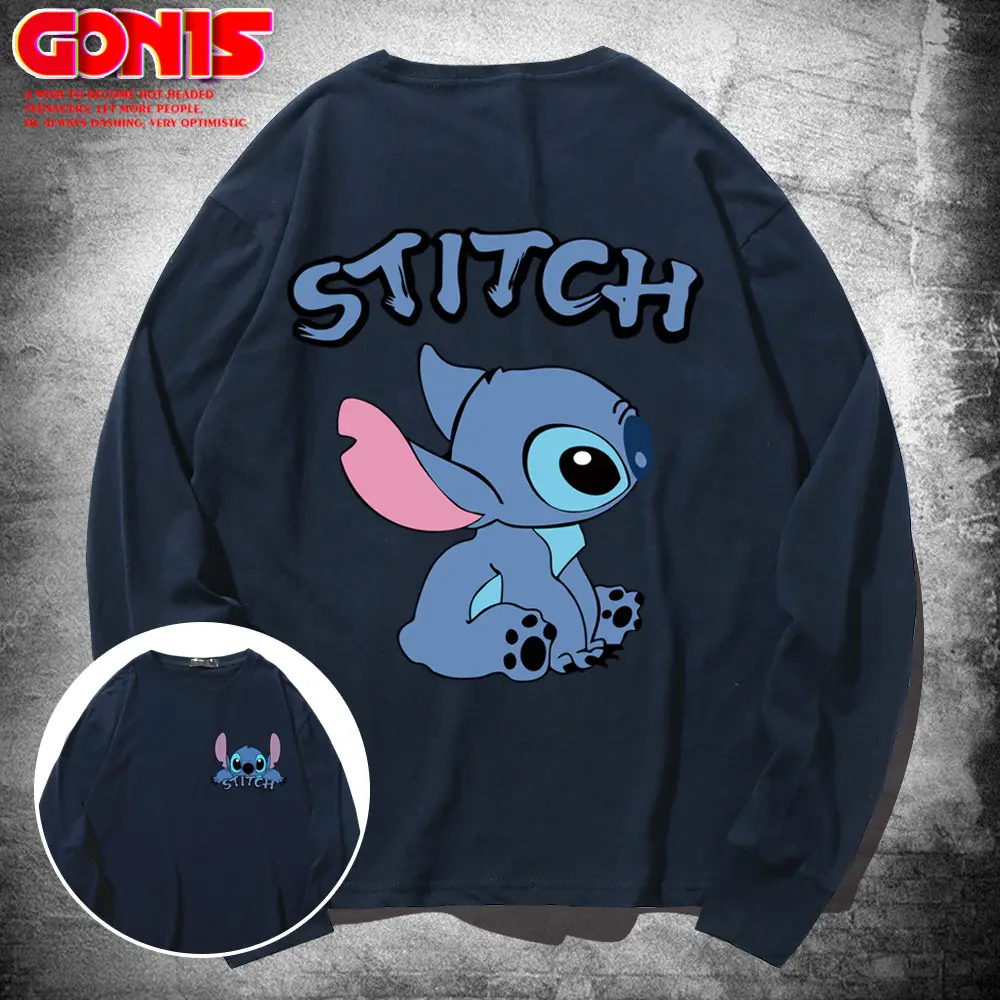 Men's Women's Stitch Graphic Sweatshirt Yellow Spring Autumn - Image 9