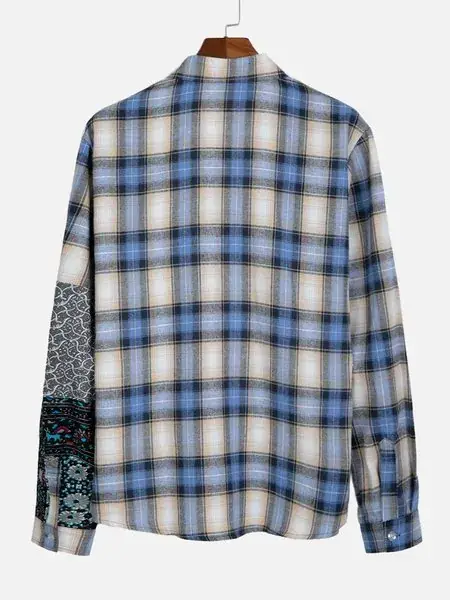2020 Cross-border Autumn Winter Slim Fit Plaid Hat Shirt - Image 3