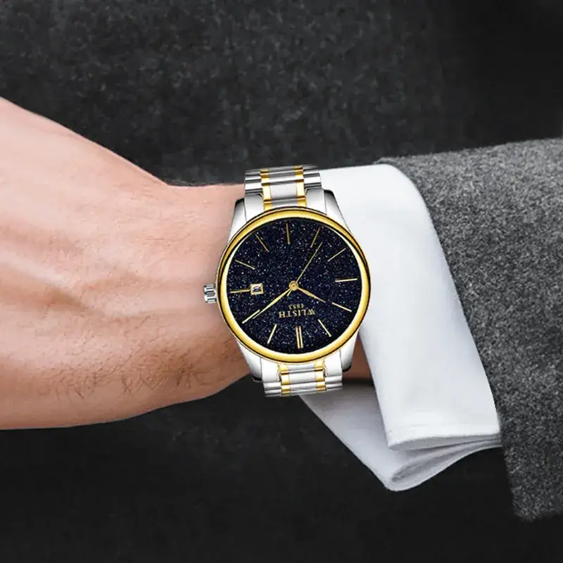 Men's Starry Sky Mesh Watch with Calendar