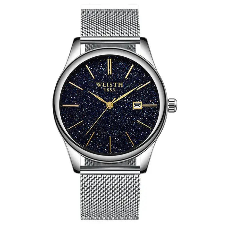 Men's Starry Sky Mesh Watch with Calendar