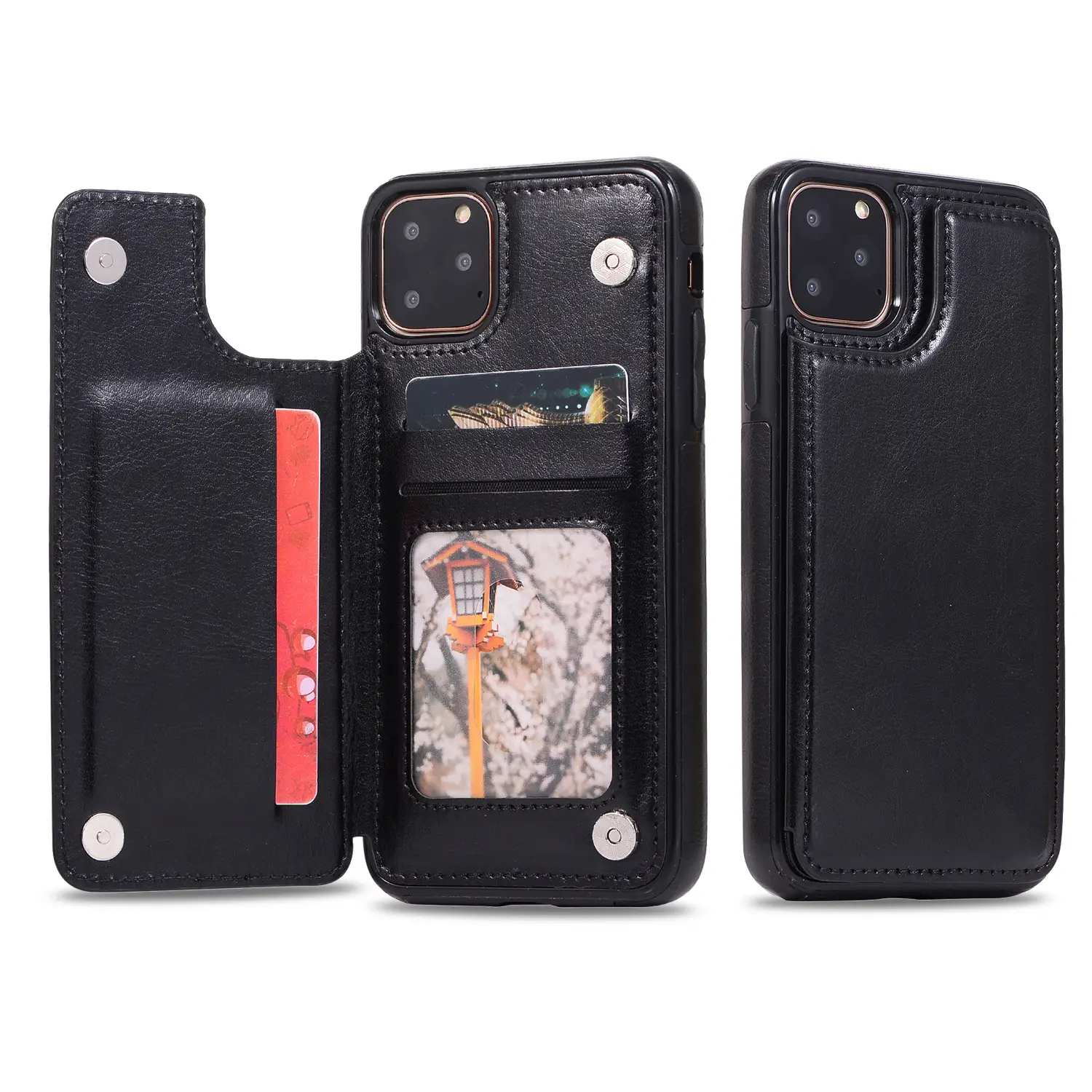 IPhone 12Pro Leather Wallet Case with Card Holder