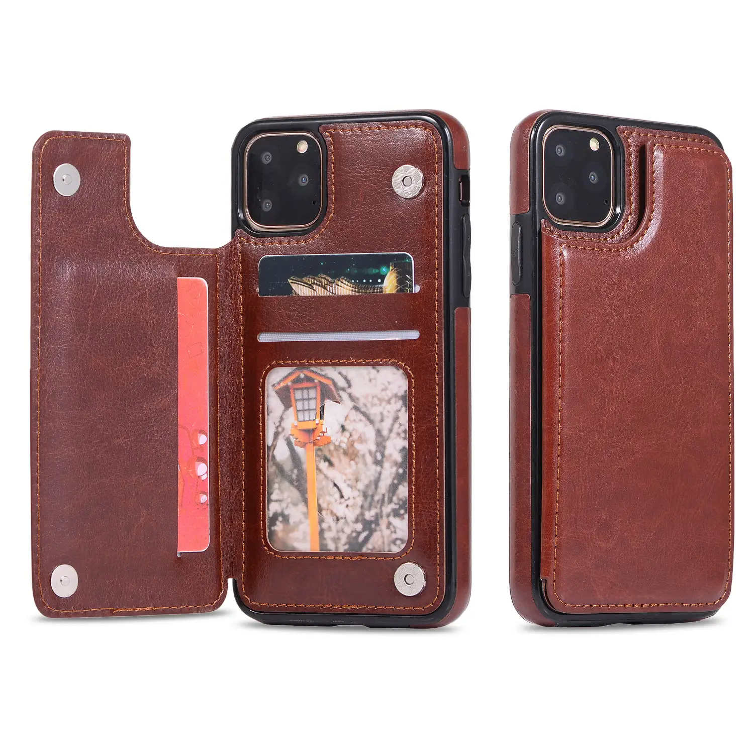 IPhone 12Pro Leather Wallet Case with Card Holder