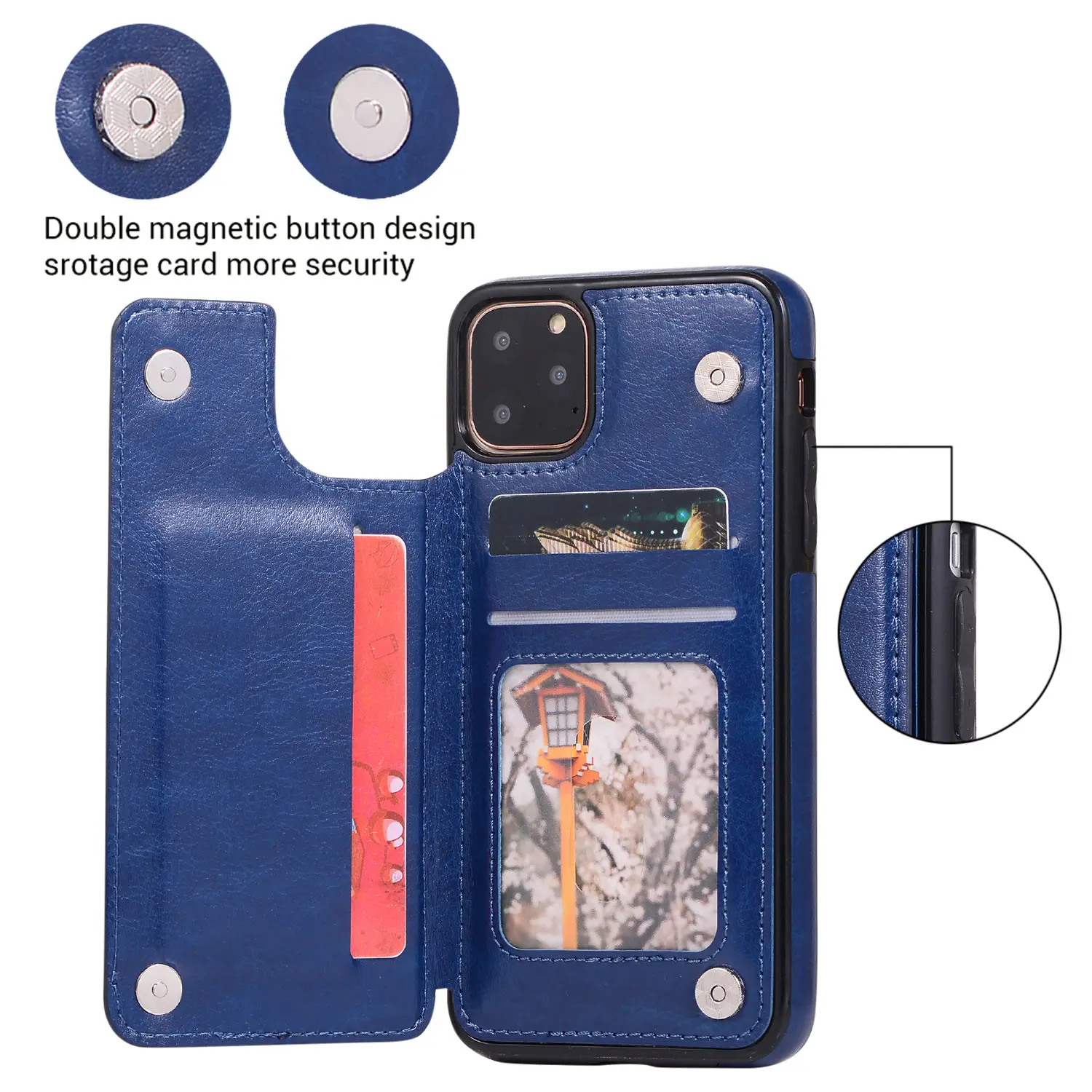 IPhone 12Pro Leather Wallet Case with Card Holder