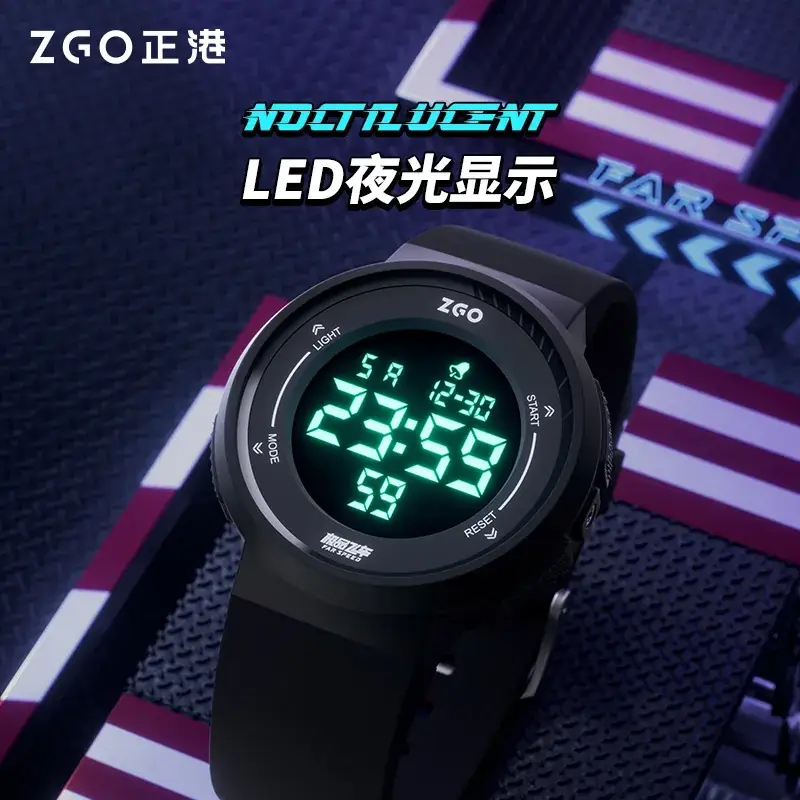 Waterproof Luminous Teen Sports Watch Black - Image 14