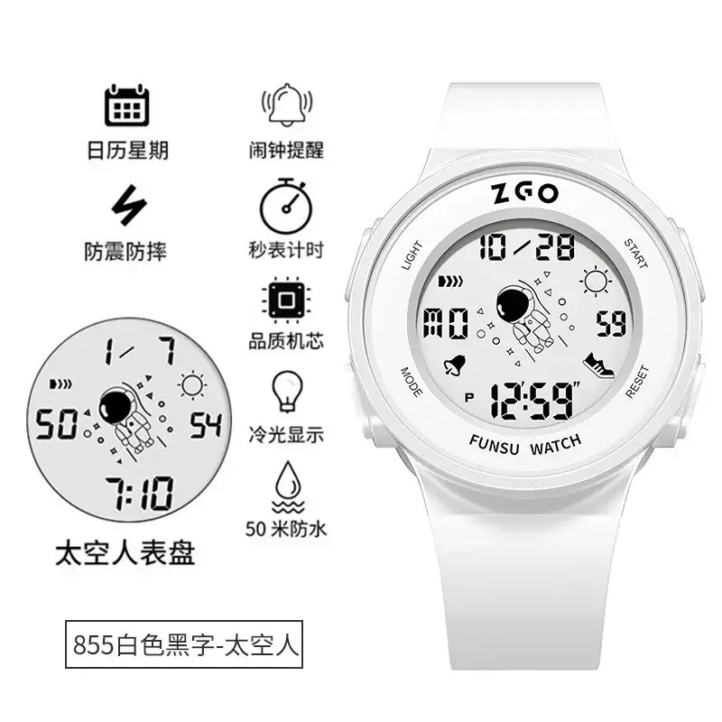 Waterproof Luminous Teen Sports Watch Black - Image 3