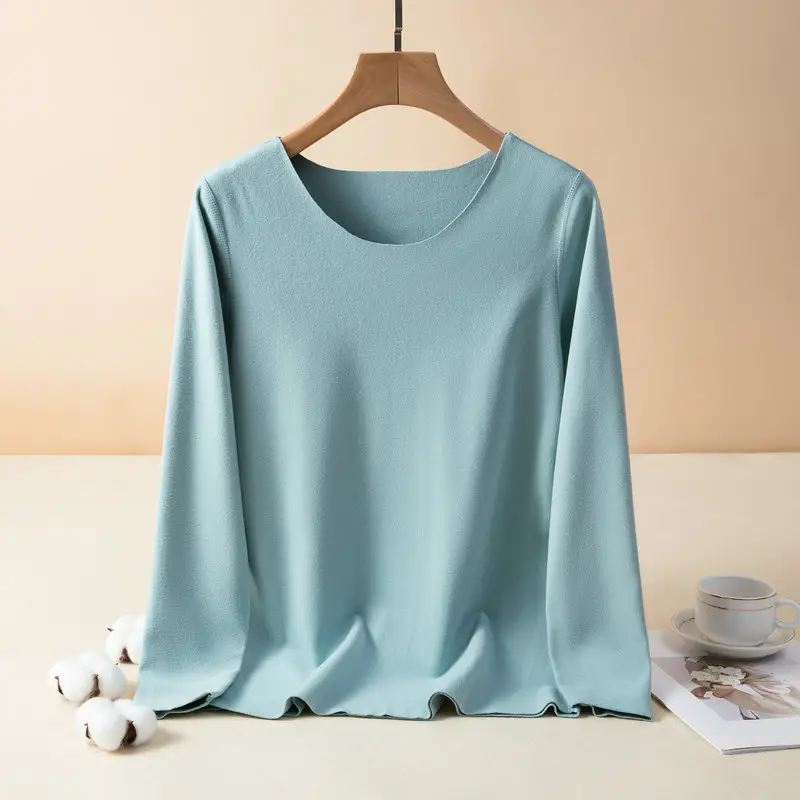 Red Velvet Long Sleeve Top for Women - Image 3