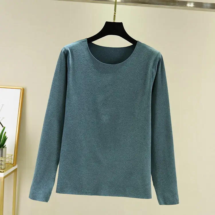 Red Velvet Long Sleeve Top for Women - Image 4