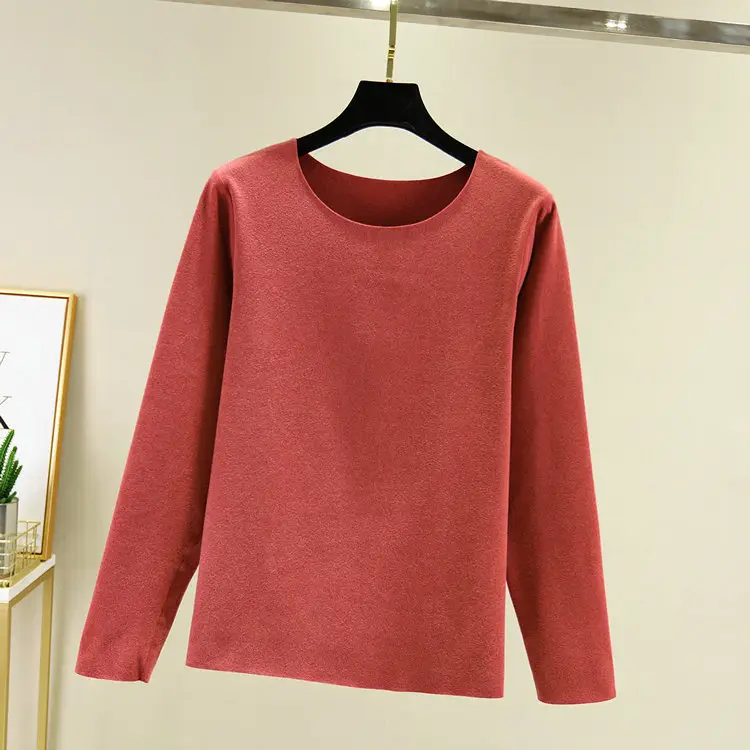 Red Velvet Long Sleeve Top for Women - Image 7