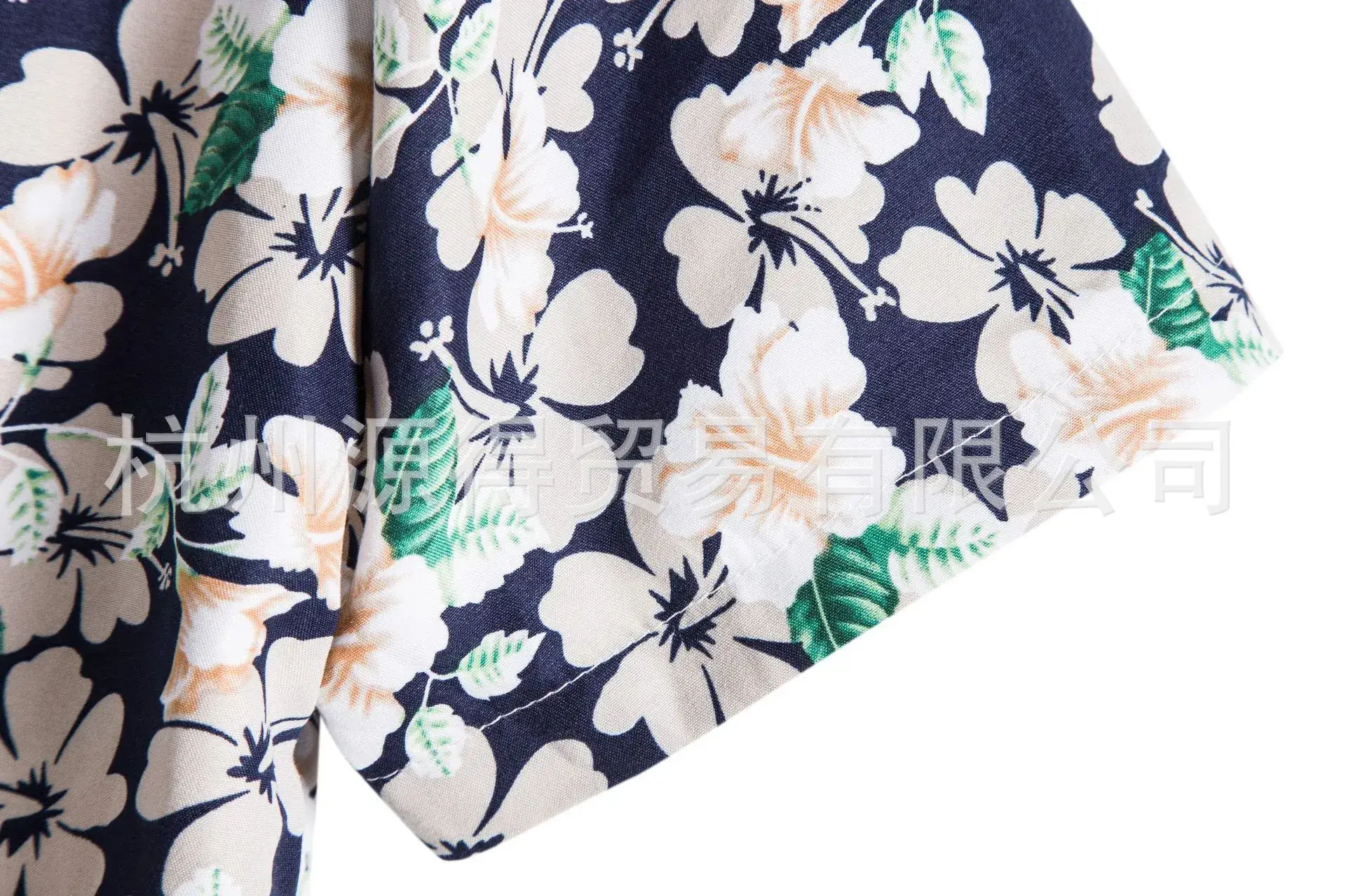 2020 Floral Print Men's Lapel Jacket Short Sleeve