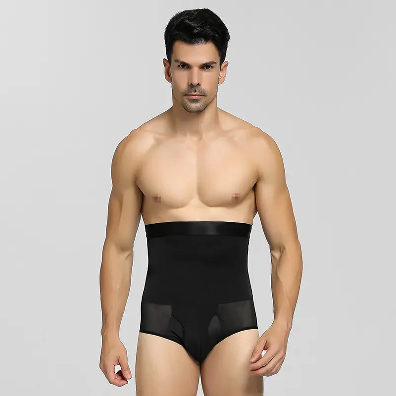Men's Anti-Curl High Waist Mesh Belt Pants