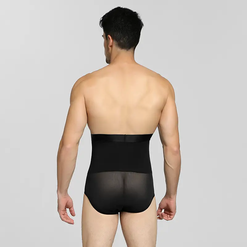 Men's Anti-Curl High Waist Mesh Belt Pants