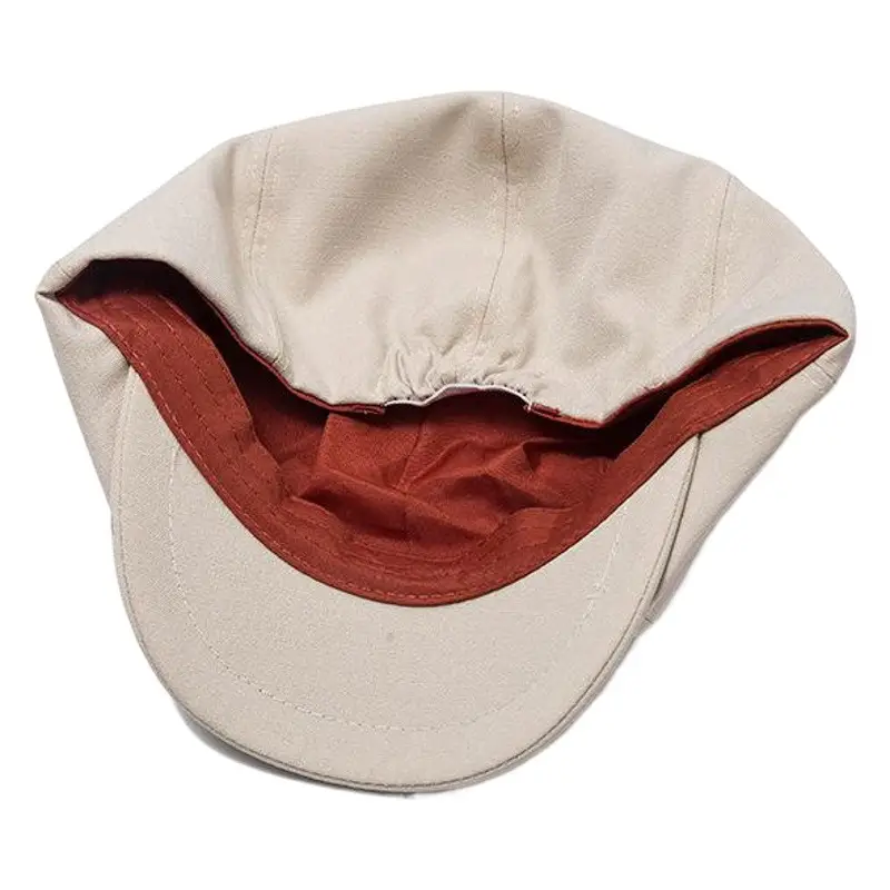 Japanese Style Short-Eaves Cap Beige Cotton Spring Summer