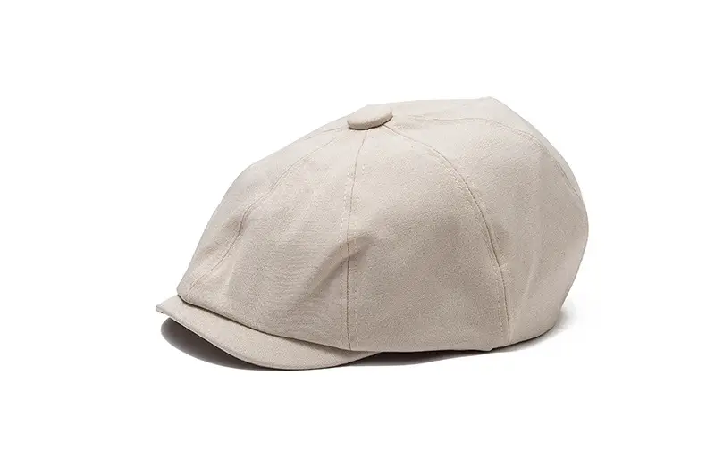 Japanese Style Short-Eaves Cap Beige Cotton Spring Summer — feature 11