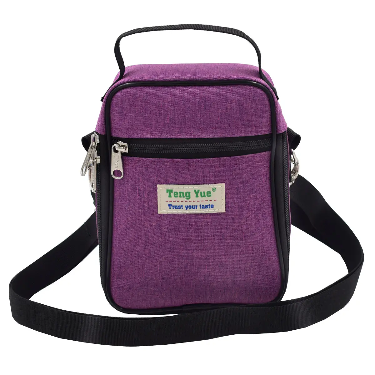 Purple 17-Tone Piano Thumb Bag with Wooden Instrument Holder - Image 3