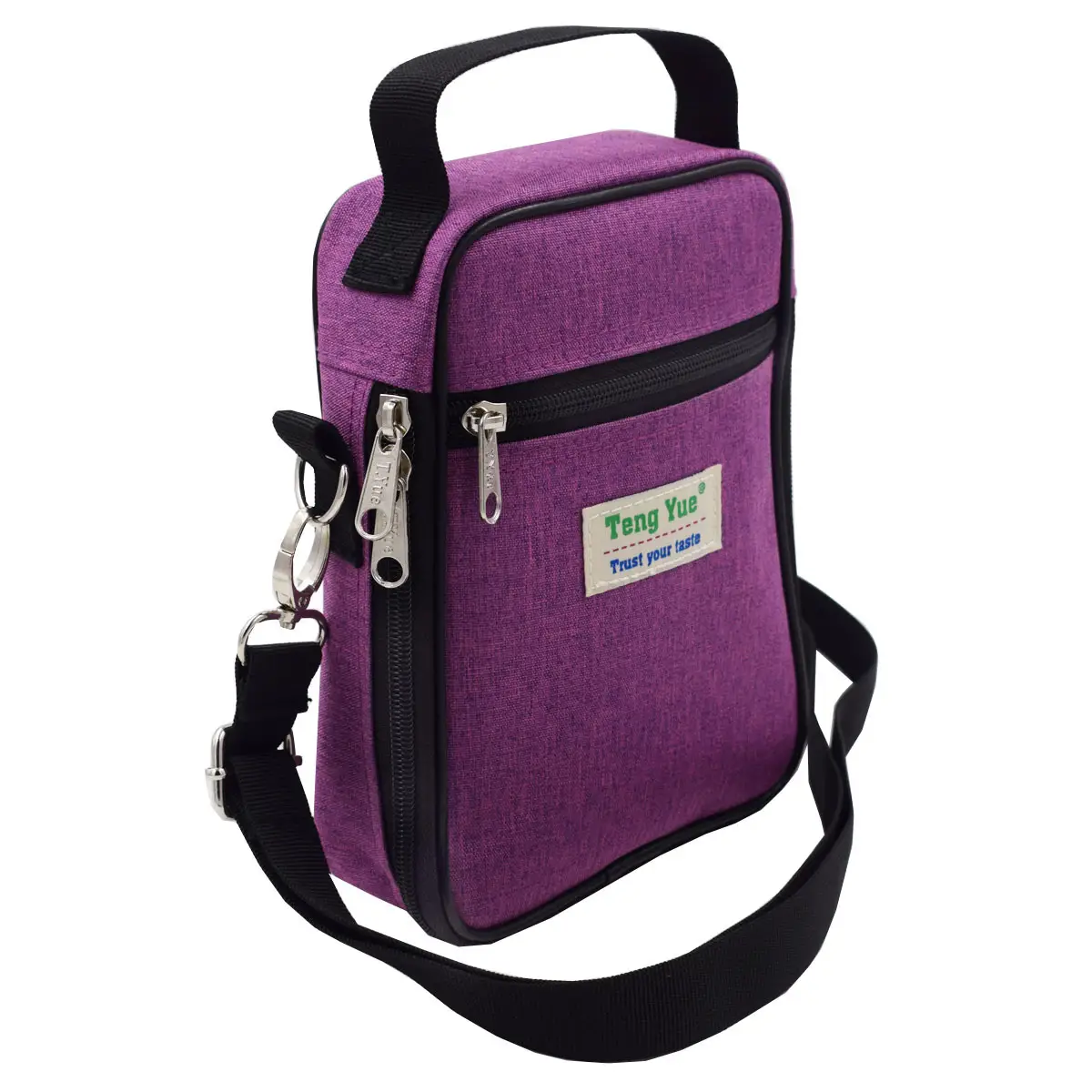 Purple 17-Tone Piano Thumb Bag with Wooden Instrument Holder - Image 4