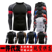 Men's Red Graphic Running Tights Black Sports Pants — feature 1