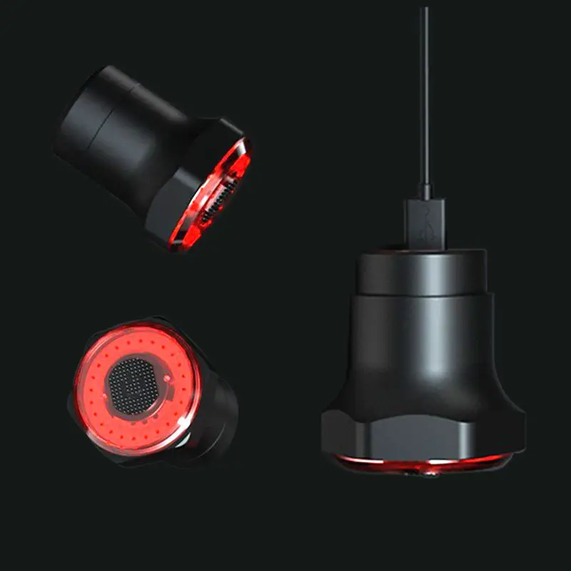 MEROCA smart induction brake tail light mountain bike light usb charging road bike night ride tail light