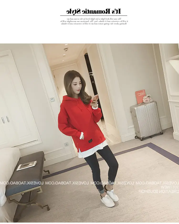 Women Grey Hooded Sweatshirt Thickened Base Hooded Sweatshirt — feature 17
