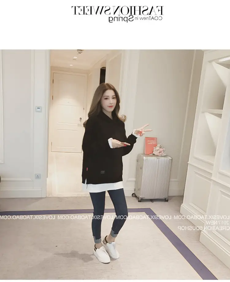 Women Grey Hooded Sweatshirt Thickened Base Hooded Sweatshirt — feature 22