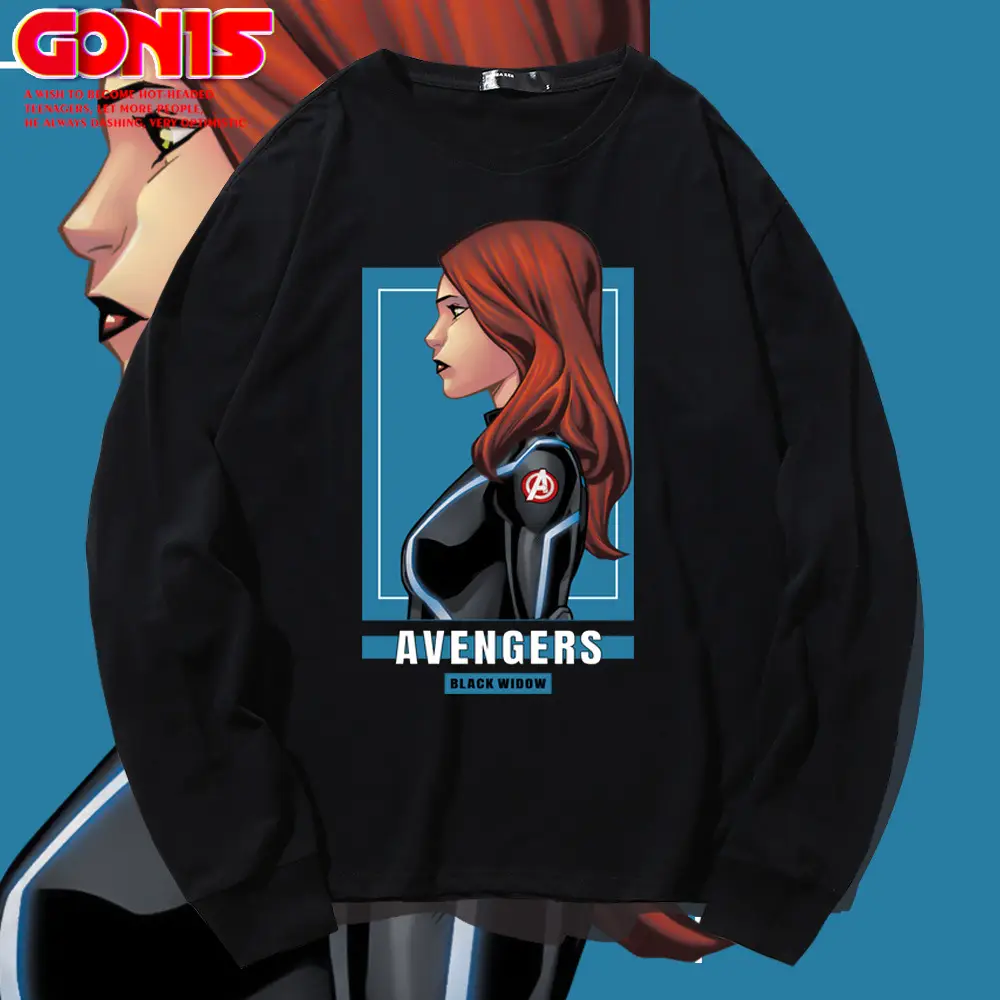 Men Marvel Avengers 4 Black Widow Long Sleeve T-Shirt Pink - Image 9
