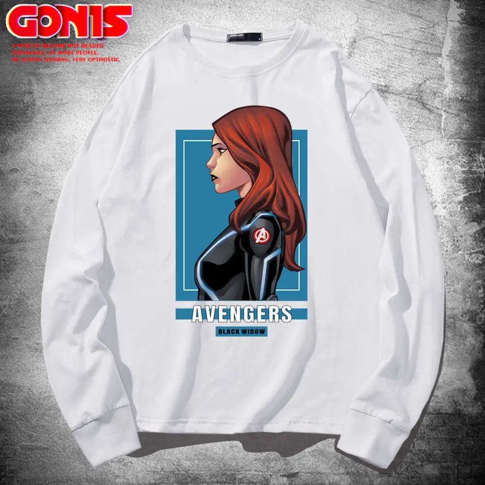 Men Marvel Avengers 4 Black Widow Long Sleeve T-Shirt Pink - Image 2
