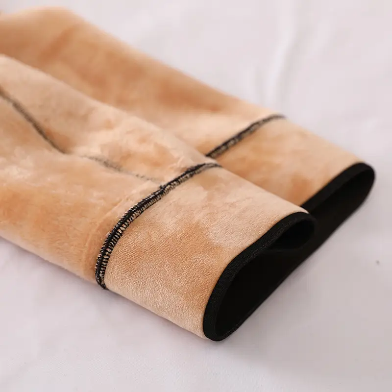 Women's Fake Flesh Leggings Fleece Lined Anti-hook Silk Jacquard - Image 23