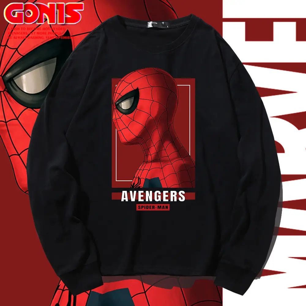 Men Avengers 4 Spider-Man Red Sweatshirt Long Sleeve - Image 9