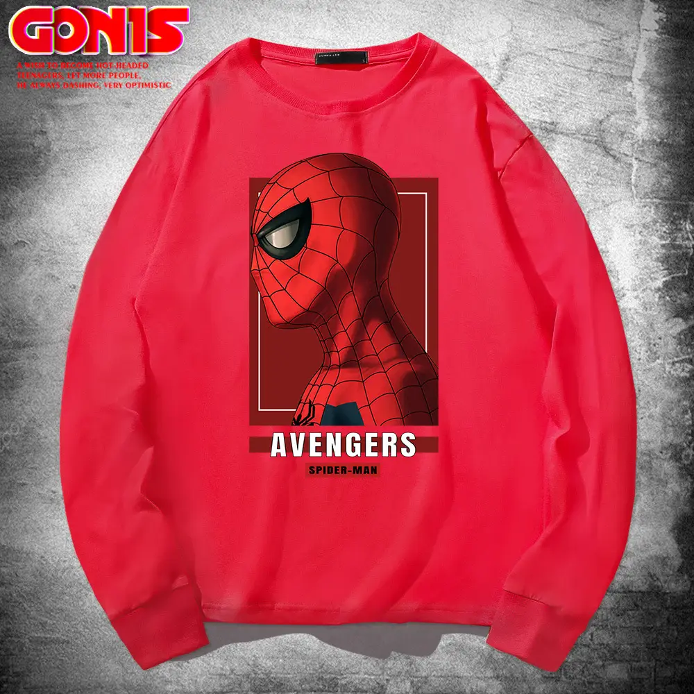Men Avengers 4 Spider-Man Red Sweatshirt Long Sleeve - Image 4
