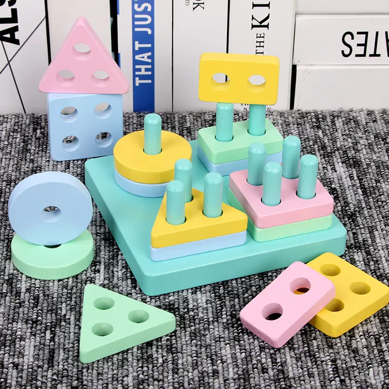 Wooden Shape Paired Macaron Color Toys for 2-3Yrs - Image 23