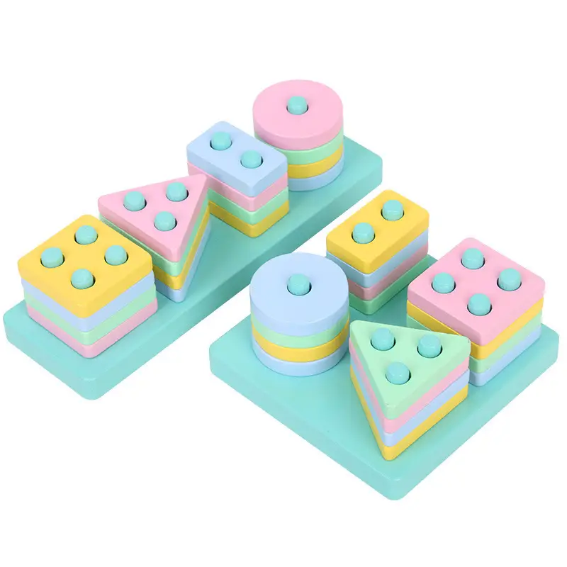 Wooden Shape Paired Macaron Color Toys for 2-3Yrs - Image 25