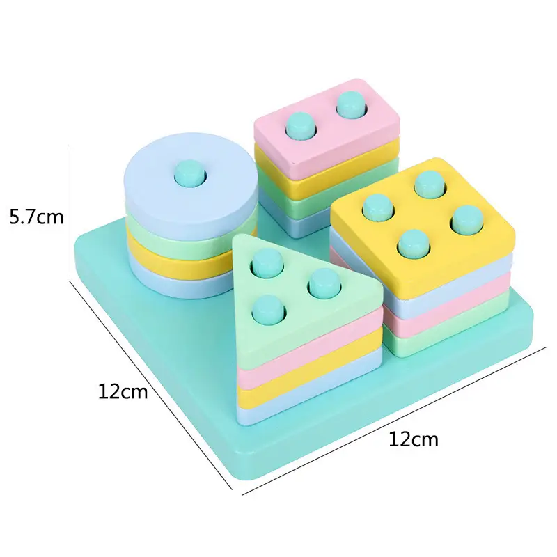 Wooden Shape Paired Macaron Color Toys for 2-3Yrs - Image 26