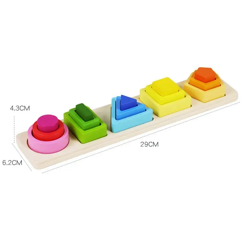 Wooden Shape Paired Macaron Color Toys for 2-3Yrs - Image 10