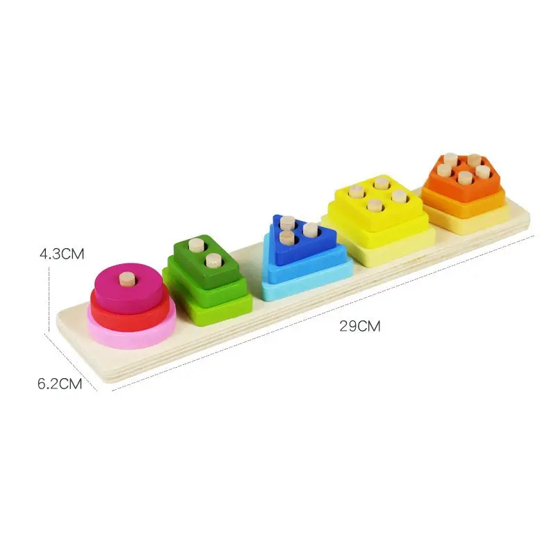Wooden Shape Paired Macaron Color Toys for 2-3Yrs - Image 11