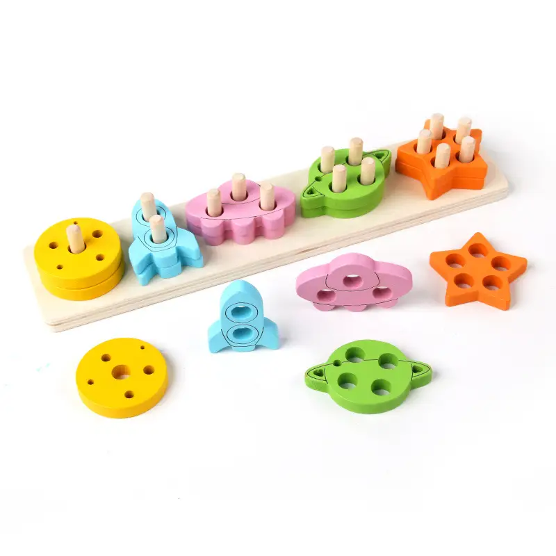 Wooden Shape Paired Macaron Color Toys for 2-3Yrs - Image 14