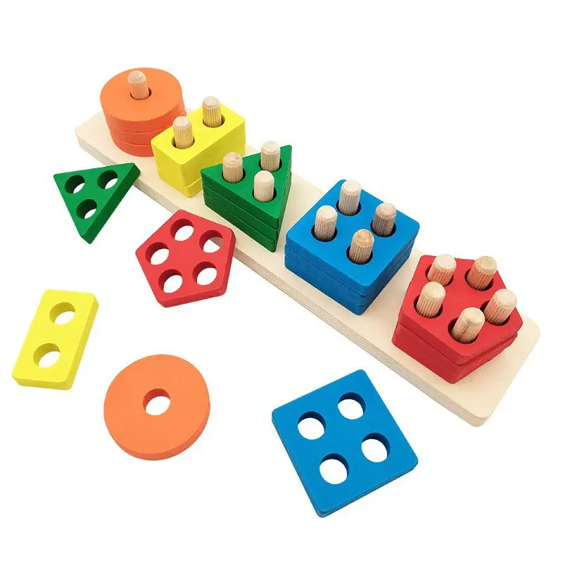 Wooden Shape Paired Macaron Color Toys for 2-3Yrs - Image 20