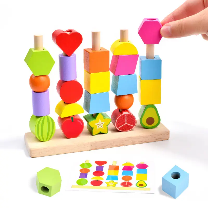 Wooden Shape Paired Macaron Color Toys for 2-3Yrs - Image 21
