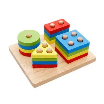 Wooden Shape Paired Macaron Color Toys for 2-3Yrs - Image 3