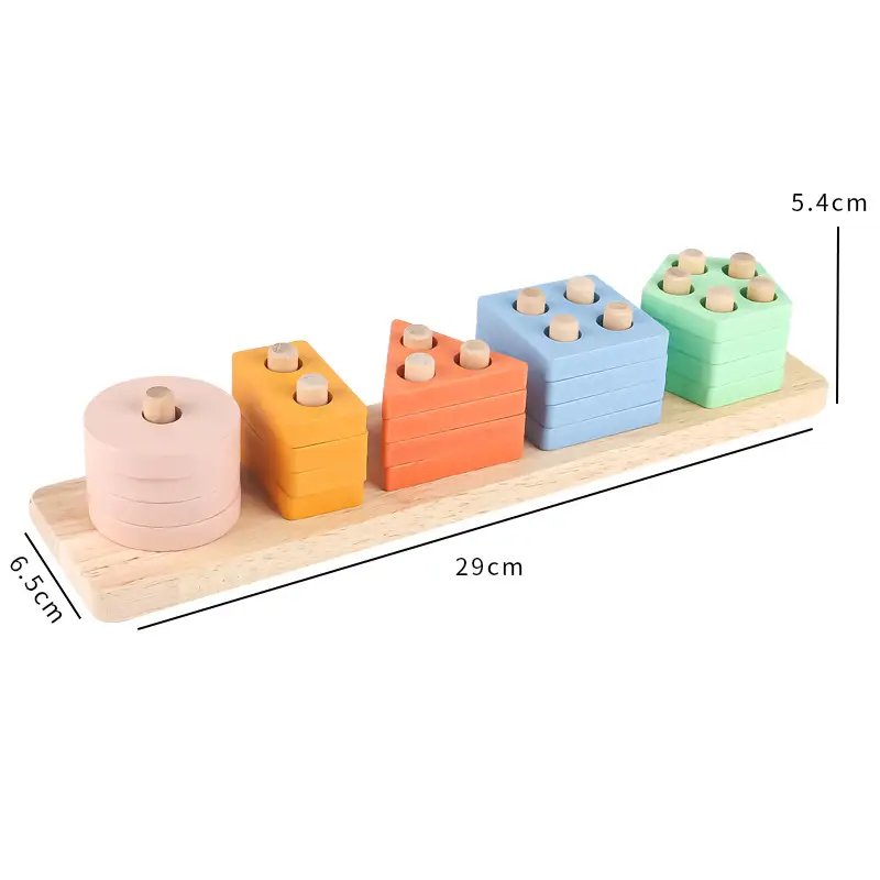 Wooden Shape Paired Macaron Color Toys for 2-3Yrs - Image 8
